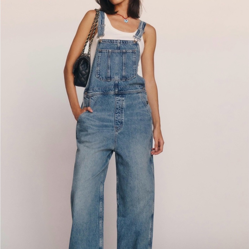 Reformation River Oversized Overalls
